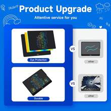 Tableta LCD para dibujo y escritura de 16 pulgadas para niños, color rosa/azul/negro - Lápiz óptico para volver a la escuela, pizarra educativa - Multicolor - Ver 5