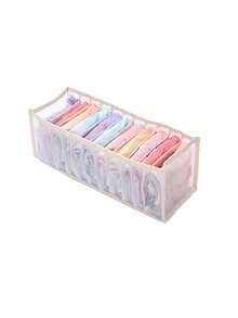 1pc/3pcs Foldable Wardrobe Storage Bag - Plaid Underwear Storage Bag - Multi-Size Nylon Drawer Divider, Suitable For Underwear, Socks And Ties, Minimalist And Fashionable - Black - View 13