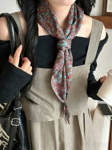 Women's Fashion Paisley Pattern Belt, Cashew Flower Knitted Fashionable Tie, Party Costume Prop, Shirt Accessory, Creative Space, Desktop Decor, Birthday Surprise, Christmas Gift For Family And Friends - Multicolor - View 8