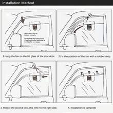 Car Solar Powered Window Exhaust Fan,Car Air Purifier,Car Solar Power Air Vent Radiator Fans For Backseat Or Frontseat,Vehicle Ventilation Fan - màu đen - Xem 9