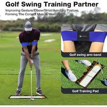 Golf Training Mat For Beginners | Posture Assistance And Entry-Level Stance Corrector | Golf Training Aids Pad For Men Women,35026580 - màu đen - Xem 2