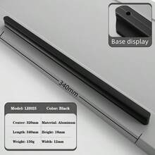 Modern Minimalist Drawer Handle Solid Aluminum Alloy Furniture Wardrobe Cabinet Door Handles Hardware Dresser Handles - Multicolor - View 15
