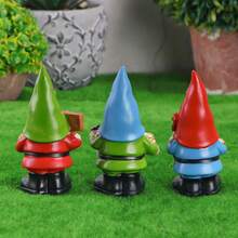 3Pcs St Patrick's Day Gnome Decor | Shamrock & Gold Design Resin Figurines | Lucky Irish Ornaments For Home Party Table Mantel Shelf Display - Multicolor - View 9