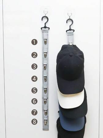 1/2pcs Hat Storage Artifact, Home Shelf, Space Saving Wall, Baseball Cap, Student Dormitory Wardrobe, Door Hook