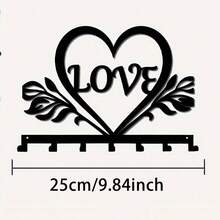 CIFbuy Fashionable Love Metal Key Hooks With 7 Hooks - Wall Mounted Storage Organizer, Suitable For Cat Pattern Decoration, Keys, Towels, Jackets, Kitchen Supplies, Etc. - Durable, Rust Proof Home Decoration, Perfectly Reflecting Warmth And Love,Suitable For Room Decor - Multicolor - View 8