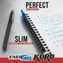 Pentel EnerGel Kuro Liquid Gel Pen 0.7mm Medium Line Black Ink 5 Pack - màu đen - Xem 3