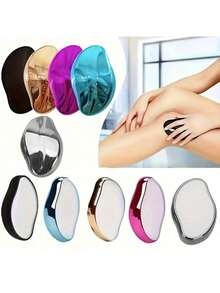 1个可重复使用的水晶无痛脱毛器，男女通用，适用于背部、手臂、腿部 - 彩色 - 查看 3