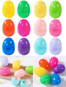 24pcs Fillable Easter Eggs, Mixed Color Easter Eggs, Easter Party Favors, Easter Surprise Eggs, Easter Decoration, Easter DIY Craft Eggs, Easter Coloring Eggs, Easter Gift Box, Easter Candy Box, Easter Stuffed Snacks, Easter Egg Hunt, Easter Party Supplies, Easter Table Decor, Easter Room Decor, Easter Home Decor, Party Favors - Easter Egg - View 2