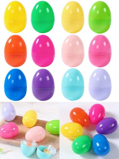 24pcs Fillable Easter Eggs, Mixed Color Easter Eggs, Easter Party Favors, Easter Surprise Eggs, Easter Decoration, Easter DIY Craft Eggs, Easter Coloring Eggs, Easter Gift Box, Easter Candy Box, Easter Stuffed Snacks, Easter Egg Hunt, Easter Party Supplies, Easter Table Decor, Easter Room Decor, Easter Home Decor, Party Favors