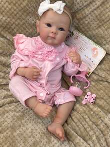 Bettie Doll head 1-4 18英寸逼真解剖比例重生贝蒂娃娃，手工制作，新生女婴，3D彩绘身体细节和头发，全乙烯基材质，儿童生日/节日/新年礼物 - Reborn Doll - 查看 11