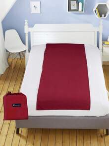 1pc Lightweight & Compact Travel & Camping Sleeping Bag Liner - Suitable For Single Or Double Use, Breathable, Soft, Portable For Hotel, Camping, Dorm, Backpacking