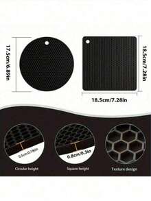 4pcs Silicone Heat Resistant Pads - Heat Resistant Non-Slip Pot Holders, Kitchen Trivet Mats, Durable Washable Silicone Pads, Multipurpose Bottle Opener And Coasters - Multicolor - View 6