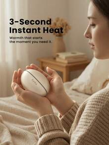 Kinglucky 2pcs 4000mAh USB-C Rechargeable Hand Warmer, Portable Pocket Electric Hand Warmer, Fast Heating, 3 Gear Magnetic Adjustment, Reusable Hand Warmer, Suitable For Christmas, Gloves, Travel, Camping, Hunting, Unisex - Apricot - View 8