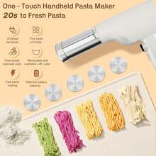 Electric Idiyappam And Pasta Machine, Handheld Wireless Pasta Press, 6-In-1 Automatic Pasta Machine, Multi-Purpose Kitchen Tools For Idiyappam, Pasta And Homemade Noodles - White - View 4