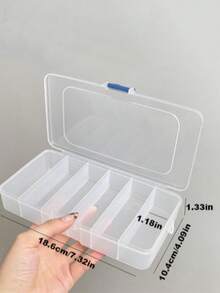 Beauty And Hair Styling Tool Storage Box, Hair Clip And Hair Accessory Small Box, 5-Compartment / 6-Compartment Portable Beauty And Makeup Box - Transparent - View 5