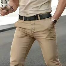 Men's Wide Belt, Reinforced Canvas, With Automatic Iron Buckle - 灰色 - 查看 5