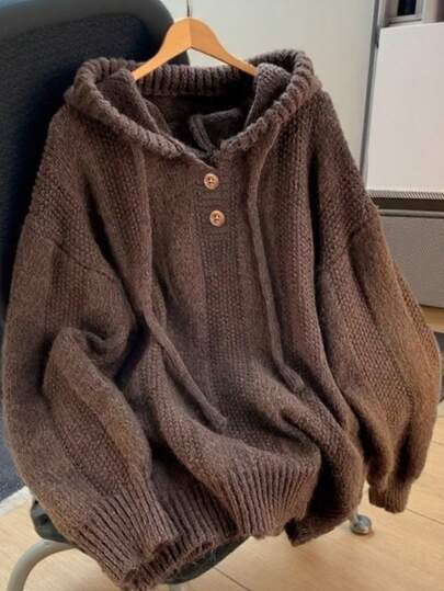 撞色休闲套头衫