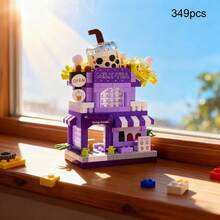 6件套双层街景积木套装，高品质微粒拼装，包含6个独特的迷你双层街景，ABS材质，是收藏、送礼和打造专属微缩小镇的理想之选。