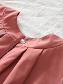 2件套年轻女孩休闲条纹背心和裤子套装，夏季 - 西瓜粉 - 查看 8