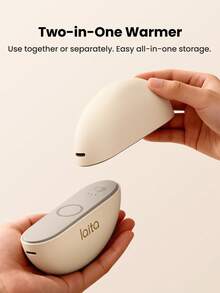 Kinglucky 2pcs 4000mAh USB-C Rechargeable Hand Warmer, Portable Pocket Electric Hand Warmer, Fast Heating, 3 Gear Magnetic Adjustment, Reusable Hand Warmer, Suitable For Christmas, Gloves, Travel, Camping, Hunting, Unisex - Apricot - View 3