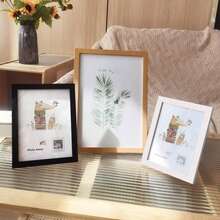 3件套木质相框，适用于照片墙，尺寸可选10x15、15x20、20x25英寸和A4尺寸，白色相框，照片支架，装饰纪念礼品，美观的白色相框，简约现代的墙面相框，INS风格现代家居装饰，适用于客厅，北欧风格家居装饰 - 白色 - 查看 4