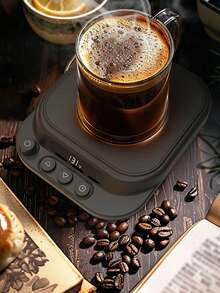 EIGIIS New Intelligent Temperature Control Heated Coaster, 7 Temperature Settings, Suitable For Office And Home Use, Designed To Keep Your Cup Warm On The Desk. - Multicolor - View 2