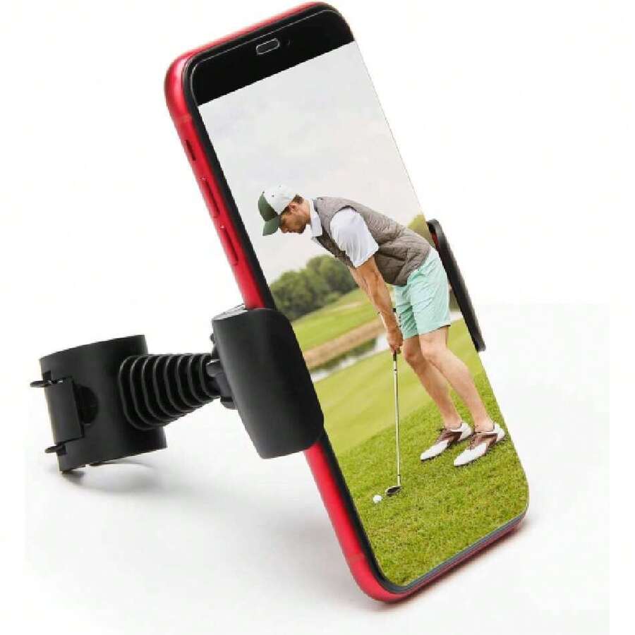 Rrd Golf Swing, Black Golf Phone Holder Clip, Rrd Golf Swing Phone Holder, Golf Training Aid Tool For Easy To Set Up,35023674 - 彩色 - 查看 1