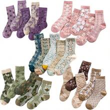 - Calcetines de lavanda de estilo argyle: elegantes volantes y detalles de joyas para el estilo otoal - 25 pares - Ver 1