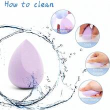 Esponja Maquillaje, Sponge Powdered Foundation, Esponjas de Maquillaje para Base, Esponja Suave y Sin Ltex para Lquido, Cremas y Polvos8 Pack Violceo - Violáceo - Ver 5