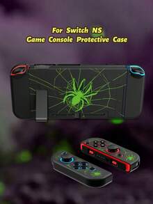 1 Peça Capa Protetora de Console de Jogo Compatível com Padrão de Aranha Verde Escuro para Switch2 (2025) / Switch NS / Switch OLED / Switch Lite, Acessórios de Console da Nova Geração 2025, Capa Protetora de Controlador Switch, Capa Macia de TPU, Capa Protetora Universal de Gamepad, Acessórios de Jogos Switch, Anti-Queda, Anti-Deslizamento, Resistente a Arranhões, Estiloso - Multicolorido - Visão 4