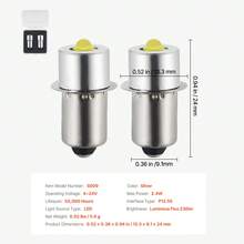 LED Flashlight Bulbs, P13.5S 4-12 Volt, 230LM Flashlight Conversion Replacement Kit, Longer Life And Brighter White Maglight LED Bulbs For 3-16 Cell C/D Flashlights, Headlights,Lamp, Torch - 2 件裝 - 查看 7