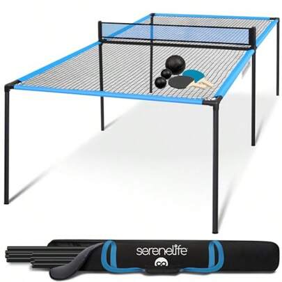 Ping Pong Table Portable Indoor/Outdoor Table Tennis Set With Net Paddles And Balls Full Size 94" Game Table For And Adults