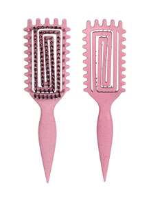 2035-brushes Cepillo rizador, adecuado para peinar, dar forma y fijar el cabello rizado, tanto para hombres como para mujeres, se puede usar en cabello seco o húmedo - Multicolor - Ver 22