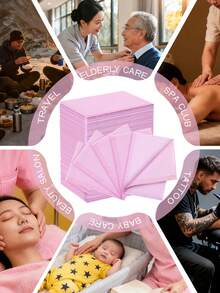 Disposable Nail Pads: 20/50pcs Foldable Nail Tissues, Suitable For Desktop Acrylic Nail Practice Mat, Waterproof Nail Desk Pad, Cleaning Mat, Applicable For Nail Salons And Tattoo Shops. - Multicolor - View 5