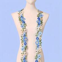 1/5 Yard Lace, Floral Embroidered Lace Trim Width 6cm, Mixed Color Polyester Fabric, DIY Clothing Decoration For Cuffs, Hems And Accessories, Handmade Craft Decoration For Dresses, Coats, Hats, Suitable For Sewing Lace, Dress Decoration, Hat Decoration, Fine Workmanship, Exquisite Embroidery, Suitable For Sewing Projects, Decorative Patches, High Quality Sewing, Ideal For Sewing Enthusiasts And Party Decorations - Multicolor - View 16