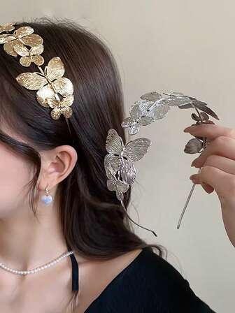 1pc Women's Elegant Hair Accessory, Luxury Pearl Shiny Princess Tiara Headpiece For Party, Wedding, Bride