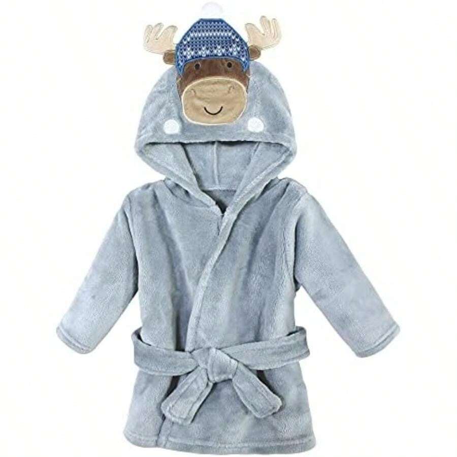 Hudson Baby - Albornoz Animal Plush, rosa (unicornio rosa), 0-9 meses(Alce de invierno) - Multicolor - Ver 1