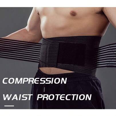 Herren Taillenstützgürtel für Sport, Fitness, Basketball, tiefe Kniebeugen, Prävention von Bandscheibenvorfällen
