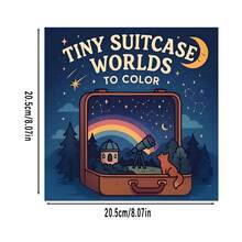 （升级豪华版，加厚纸张，20.5*20.5厘米）“盒装风景涂色书”，适合情侣和家庭，适合派对、情人节、生日和其他节日。绘画和学习用品，22页，书籍，涂色书，学习用品，学校，圣诞节，万圣节，生日，返校礼物，涂色书，成人，圣诞礼物，涂色书，美术用品 - 單件 - 查看 3