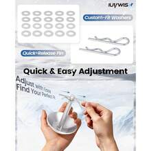 2 - Pack Snow Plow Skid Shoes 2205071 2208864 Part ATV UTV RZR Sportsman General Snowplow Non - Slip Skid Feet With Quick Release Lock Pin And Washers - Silver - View 7