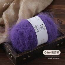 8pcs/Pack, Alpaca Mohair Yarn, Clear Colors, Soft & Comfortable Yarn Balls, For Knitting Sweaters, Crocheting Scarves, 30 Color Options - Thousand-times-a-millennium Alpaca Horse Sea - View 27