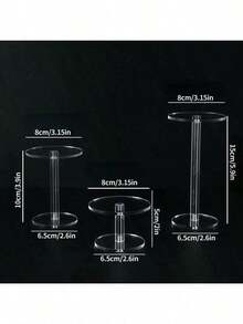 Acrylic Circular Display Stand Transparent Hand Action Figure Display Stand Cosmetics Perfume Small Acrylic Jewelry Watch Stand - Clear - View 11