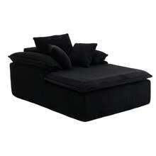 Sofas & Couches - Black + Corduroy + 1 Seat + Foam - View 9