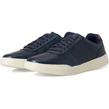 Men's Modern Perforated Sneakers, Footwear - Optic White/Peacoat - View 4