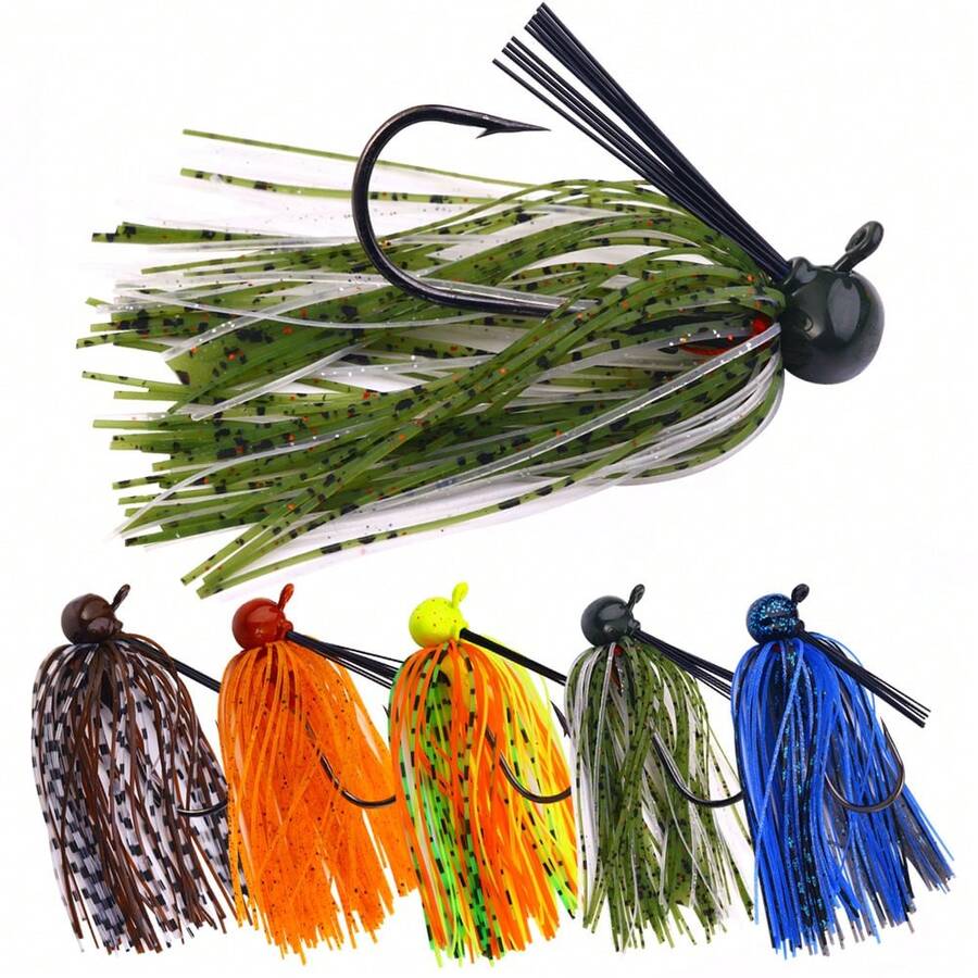 1件 7cm/13g 旋轉亮片路亞 Buzz Bait 防掛底釣魚路亞 黑鱸魚/黑魚 橡膠釣魚配件