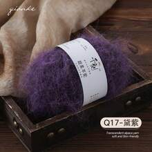 8pcs/Pack, Alpaca Mohair Yarn, Clear Colors, Soft & Comfortable Yarn Balls, For Knitting Sweaters, Crocheting Scarves, 30 Color Options - Thousand-times-a-millennium Alpaca Horse Sea - View 17