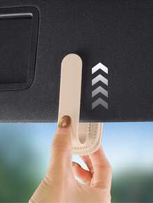 2 Peças Clipe de Óculos para Quebra-sol Geral Motors, Estojo para Óculos de Sol, Armação de Óculos para Carro, Acessórios Internos para Carro, Armação de Óculos de Moda para Carro, Clipe de Óculos de Moda em Couro PU Magnético, Clipe Suporte para Óculos - Multicolorido - Visão 5