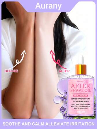 AURANY 薰衣草须后保湿油 – 无酒精须后舒缓油，蕴含薰衣草香氛，富含橄榄油、甜杏仁油和亚麻籽油等植物萃取精华，保湿滋润面部及身体肌肤，舒缓剃须不适，适合敏感肌肤，所有肤质均可使用，情人节、圣诞节理想礼物 – 45毫升