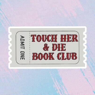1pc/3pcs Touch Her And Die Book Club Tickets, Romantic Reader, Spicy Book Stickers, Waterproof Stickers, Vinyl Stickers, Suitable For Kindle Stickers, Bookworm Stickers, Asymmetrical Shapes