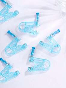 6pcs/4pcs/2pcs Set Sterile Ear Piercing Gun, (2 Pink/2 Blue) Choose 1, Disposable Low-Pain Ear Piercing Tool With Earrings, Ear Beauty Accessories - Multicolor B - View 14